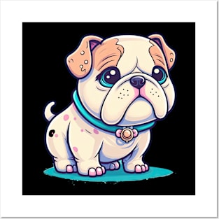 Kawaii Bulldog Posters and Art